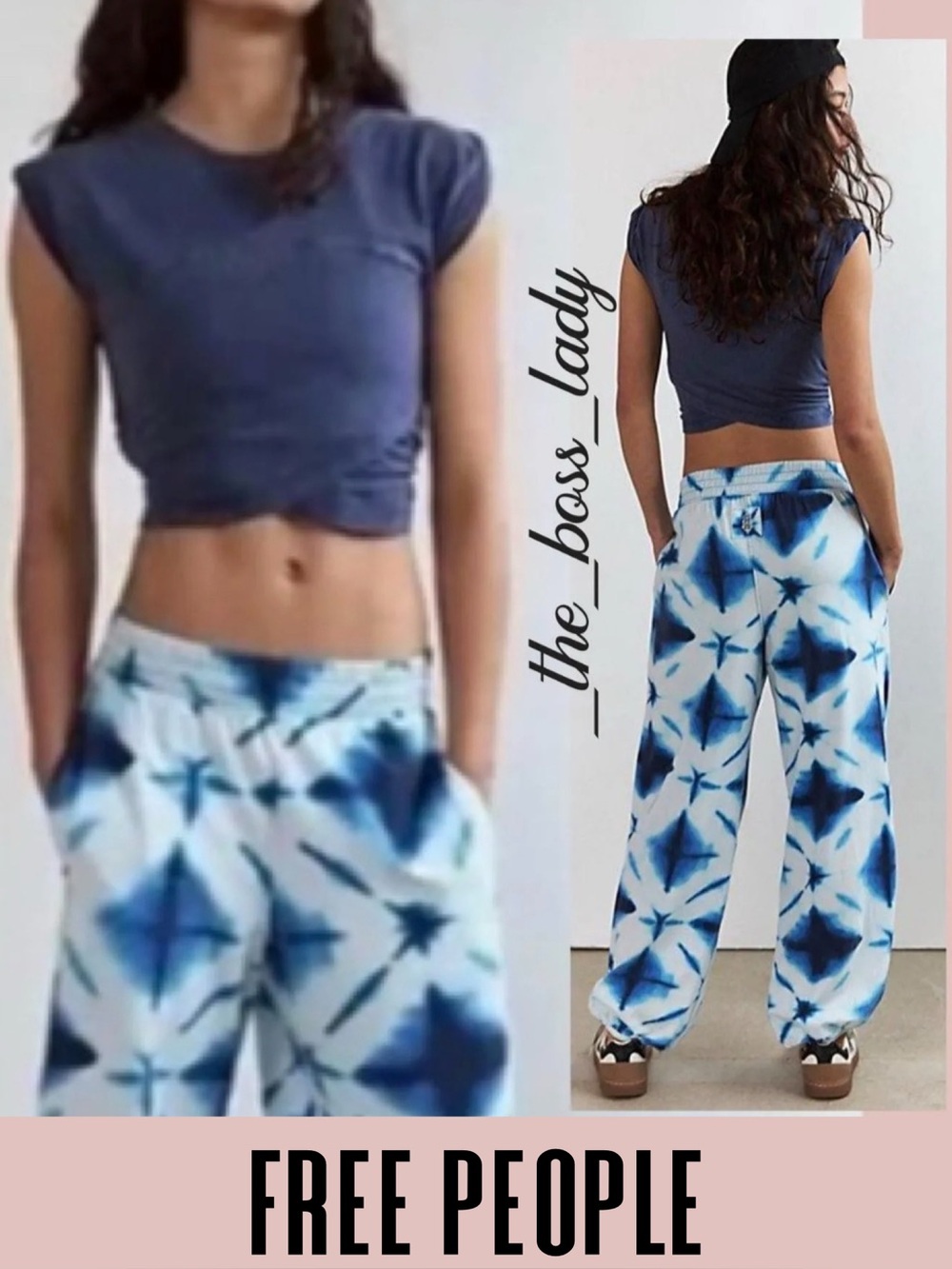 Free People crossover set co-ord matching set two-piece cotton Small